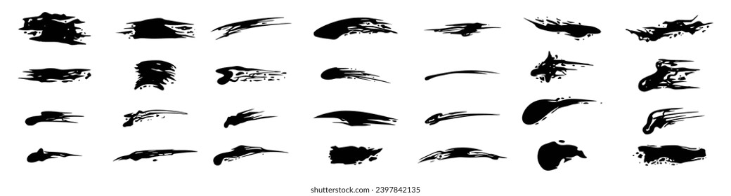 Hand drawn abstract arts vector element collection. Organic Shapes and brush design for cover, banner background. social post and stories background decoration, print, wallpaper. Vector illustration