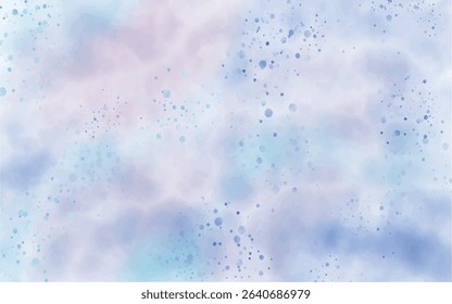 Hand drawn abstract background blue, purple and pink gradients watercolor pastel design
