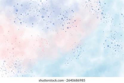 Hand drawn abstract background blue, purple and pink gradients watercolor pastel design