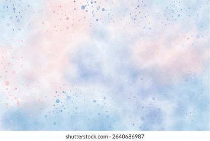 Hand drawn abstract background blue, purple and pink gradients watercolor pastel design