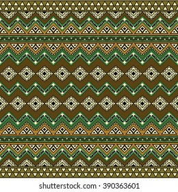 Hand drawn abstract background in boho chic style. Ethnic seamless pattern with tribal aztec ornament.
