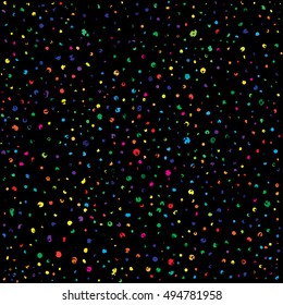 Hand drawn abstract background. Colorful grunge texture. Dot work. Vector Illustration.
