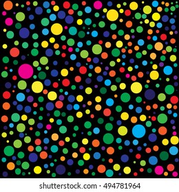 Hand drawn abstract background. Colorful grunge texture. Dot work. Vector Illustration.