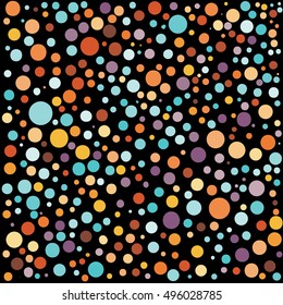 Hand drawn abstract background. Colorful grunge texture. Dot work. Vector Illustration.