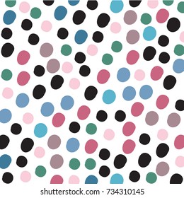 Hand drawn abstract background. Colorful grunge texture. Dot work.