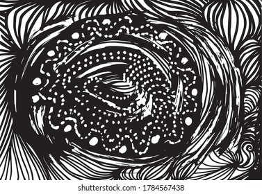 Hand drawn abstract background design, grunge texture, brush strokes. Usable for advertisement, banners, card, book cover, brochure, decoration, poster, web header template and etc.