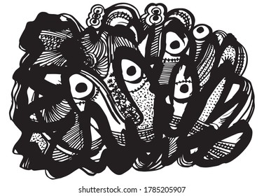 Hand drawn abstract background design, grunge texture, brush strokes. Usable for advertisement, banners, card, book cover, brochure, decoration, poster, web header template and etc.