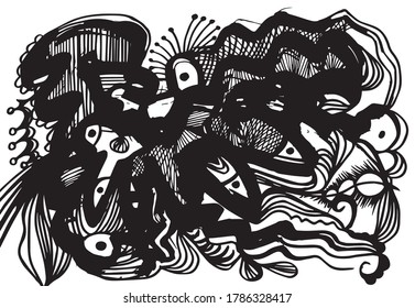 Hand drawn abstract background design, grunge texture, brush strokes. Usable for advertisement, banners, card, book cover, brochure, decoration, poster, web header template and etc.