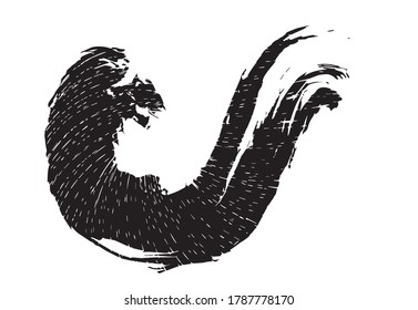 Handgezeichnet abstraktes Hintergrunddesign, Grunge-Textur, Pinselstriche. Für Werbung, Banner, Karten, Buchumschlag, Broschüre, Dekoration, Poster, Webheader-Vorlage und vieles mehr.
