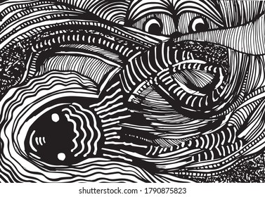 Hand drawn abstract background design, grunge texture, brush strokes. Usable for advertisement, banners, card, book cover, brochure, decoration, poster, web header template and etc.