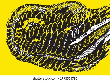 Diseño de fondo abstracto dibujado a mano, textura gruesa, trazos de pincel. Se puede usar para publicidad, banners, tarjetas, portada de libros, folletos, decoración, afiches, plantillas de cabecera web, etc.