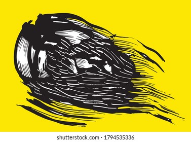 Diseño de fondo abstracto dibujado a mano, textura gruesa, trazos de pincel. Se puede usar para publicidad, banners, tarjetas, portada de libros, folletos, decoración, afiches, plantillas de cabecera web, etc.
