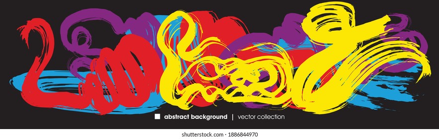 Hand drawn abstract background design, grunge texture, brush strokes. Usable for advertisement, banners, card, book cover, brochure, decoration, poster, web header template and etc.