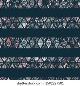 Hand drawn abstract background with doodle triangels - seamless pattern, great for textiles, banners, wrapping, wallpapers - vector design