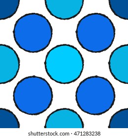 Hand drawn abstract background. Grunge texture with dots. Vector Illustration.