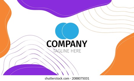 hand drawn abstract background with orange and purple.header design template