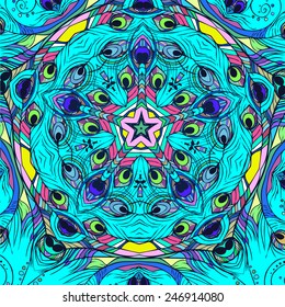 Hand drawn abstract background ornament illustration concept. Lace pattern design. Vector decorative card or invitation design. Vintage traditional, Islam, Arabic, Indian, ottoman motifs, elements.