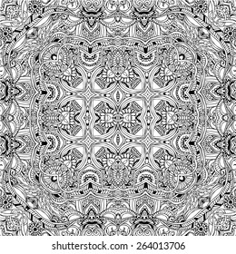 Hand drawn abstract background ornament illustration concept. Lace pattern design. Vector decorative card or invitation design. Vintage traditional, Islam, arabic, indian, ottoman motifs, elements.