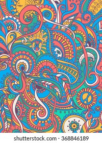 Hand drawn abstract background ornament illustration concept. Lace pattern design. Vintage traditional, Islam, arabic, indian, ottoman motifs, elements.