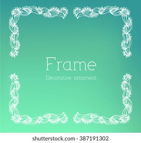 Hand drawn abstract background ornament frame illustration concept. Vector decorative retro banner of card or invitation design. 