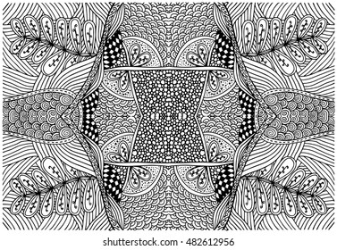 Hand drawn abstract background ornament illustration concept.