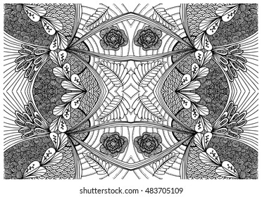 Hand drawn abstract background ornament illustration concept
