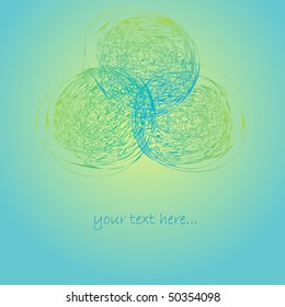 Hand drawn abstract background with place for text