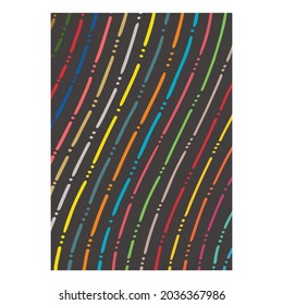  Hand drawn abstract background. Sketch drawing A4 format cover design template for book, report, notebook, album, brochure, magazine, flyer, booklet. Part of set.