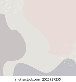 Hand Drawn Abstract Background template with Soft Pastel Colors Purple Pink