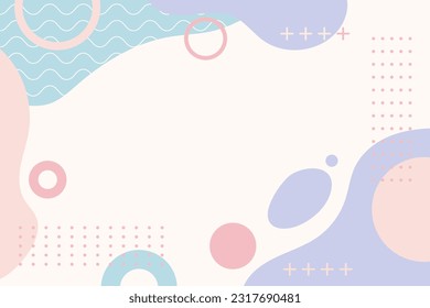 Fondo abstracto dibujado a mano de varias formas y elementos de memphis