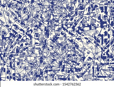 Hand Drawn Abstract Background. Vector Illustration