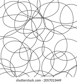 Handgezeichnet abstrakte schwarze Linien auf weißem Hintergrund.  Einfache Textur des Doodle-Gitters. Vektorgrafik