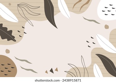 Forma bohemia abstracta dibujada a mano
plantilla de fondo vectorial mínima
