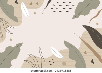 Forma bohemia abstracta dibujada a mano
plantilla de fondo vectorial mínima
