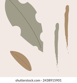 Hand drawn abstract bohemian shape
minimal vector background template

