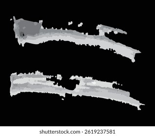 Hand Drawn Abstract Brush Stroke Vector Set for Artistic and Graphic Design
