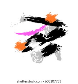 Hand drawn abstract of brush stroke