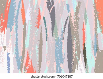 Hand drawn abstract brush strokes vector background. Horizontal background