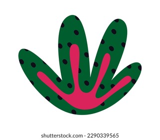 Hand drawn abstract cacti flat icon. Vector illustration