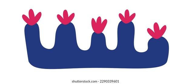 Hand drawn abstract cacti flat icon. Vector illustration