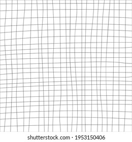 Hand drawn abstract card with hand drawn lines, strokes. Wavy striped 