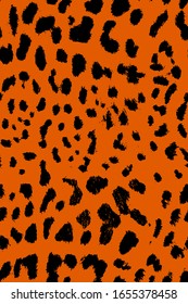 Fondo aislado del patrón vectorial repetido de piel de animales de piel de leopardo de las manos