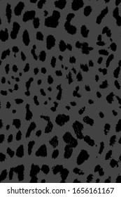 Hand Drawn Abstract Cheetah Leopard Leather Animal Skin Geometric Shapes Repeating Vector Pattern Isolated Background