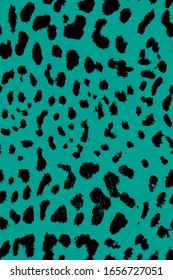 Fondo aislado del patrón vectorial repetido de piel de animales de piel de leopardo de las manos