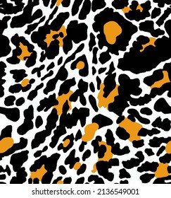 Piel de animales de piel de leopardo de la mano Abstracto Chetah Formas geométricas Patrón vectorial repetitivo Fondo aislado