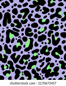 Hand Drawn Abstract Cheetah Leopard Leather Animal Skin Geometric Shapes Repeating Vector Pattern Isolated Background