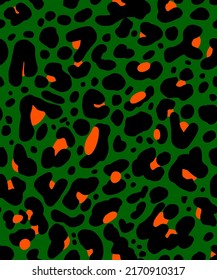 Piel de animales de piel de leopardo de la mano Abstracto Chetah Formas geométricas Patrón vectorial repetitivo Fondo aislado