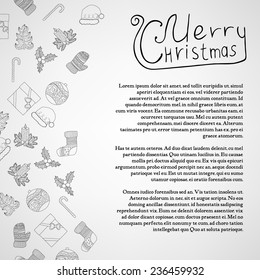 hand drawn abstract christmas background