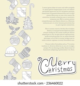 hand drawn abstract christmas background