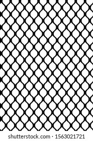 Hand Drawn Abstract Circles Grid Tile Mosaic Geometric Shapes Seamless Vector Pattern Isolated Background